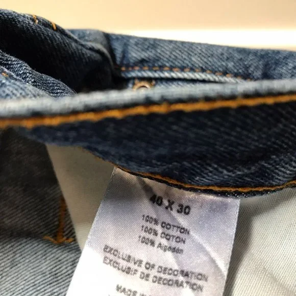 Savane Mens Blue Jeans 40X30 Casual Pants Heavyweight Farm Ranch Cowboy Wear GUC - Picture 7 of 10